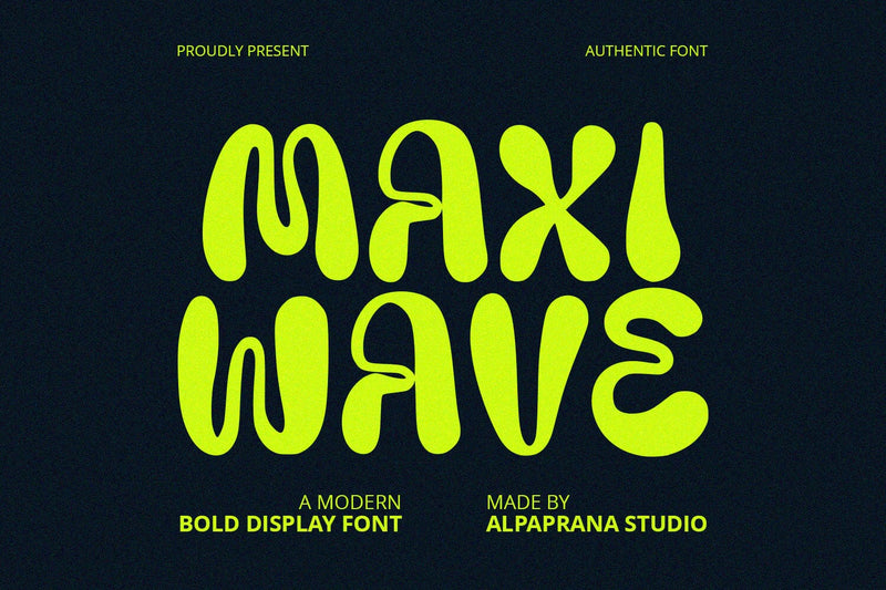 Maxi Wave - Display Font Font Alpaprana Studio 
