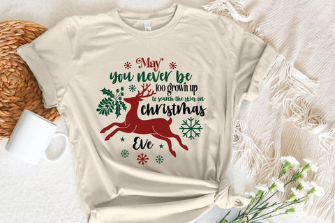 May you never be too grown up to search the skies on christmas eve SVG Angelina750 