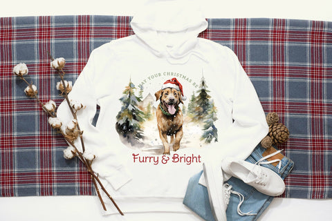 May Your Christmas Be Furry & Bright PNG Sublimation Sublimation CraftLabSVG 