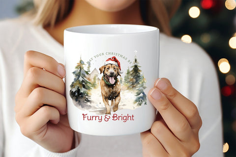 May Your Christmas Be Furry & Bright PNG Sublimation Sublimation CraftLabSVG 
