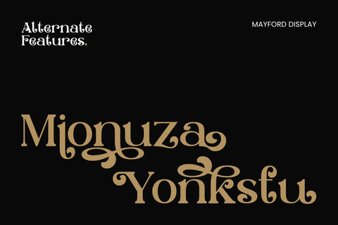 Mayford Display Font ahweproject 