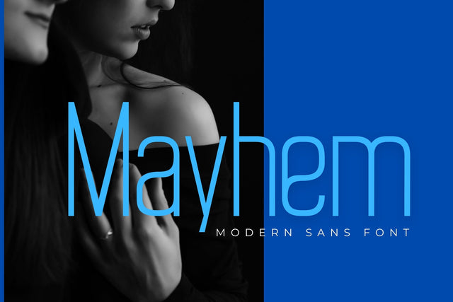 Mayhem - Modern Display Sans Font studioalmeera 