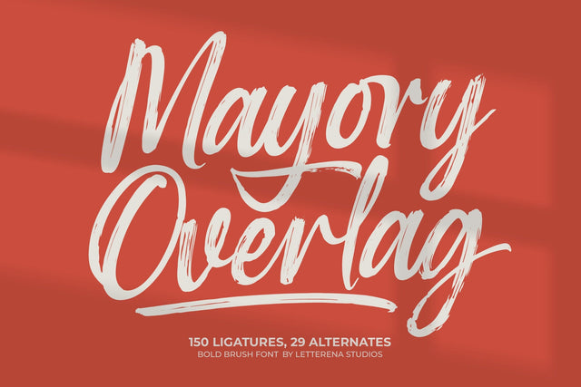 Mayory Overlag - Bold Brush Font Font Letterena Studios 