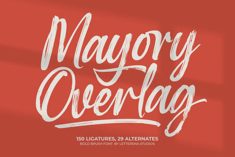 Mayory Overlag - Bold Brush Font Font Letterena Studios 