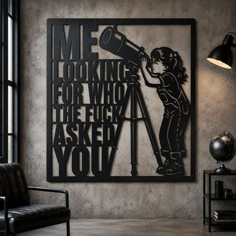 Me Looking for Who the Fuck Asked You Laser SVG | Sarcastic SVG | Funny Laser Cut File | Snarky Quote | CNC Plasma Metal Wall Art SVG HappyDesignStudio 