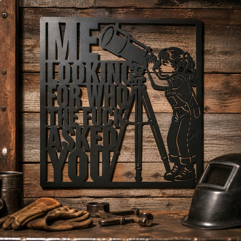 Me Looking for Who the Fuck Asked You Laser SVG | Sarcastic SVG | Funny Laser Cut File | Snarky Quote | CNC Plasma Metal Wall Art SVG HappyDesignStudio 