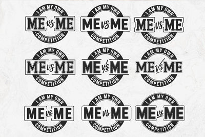 Me vs Me I Am My Own Competition Svg, Me vs Me Svg SVG DesignDestine 