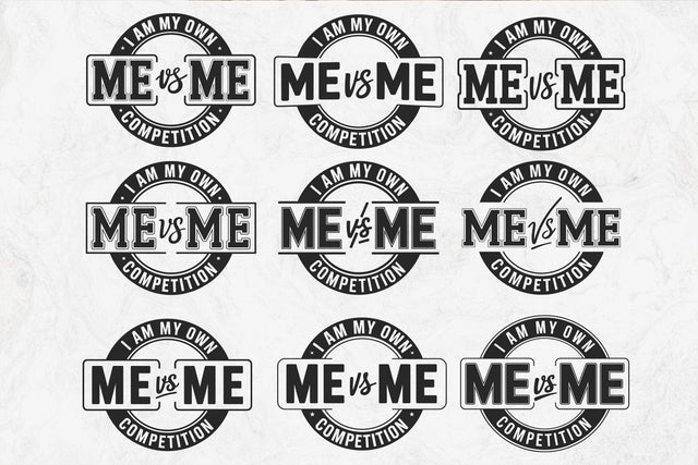 Me vs Me I Am My Own Competition Svg, Me vs Me Svg SVG DesignDestine 