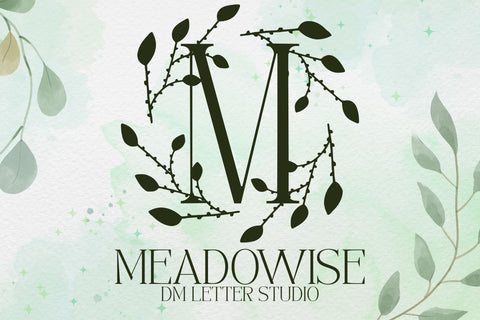 Meadowise Monogram Font Dm Letter Studio 