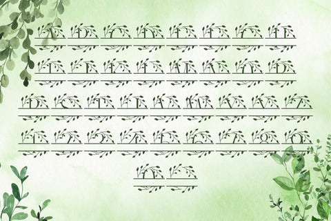 Meadowise Split Monogram Font Dm Letter Studio 