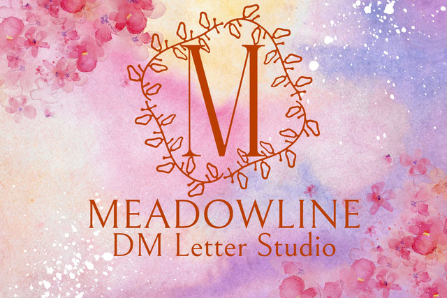 MeadowLine Monogram Font Dm Letter Studio 