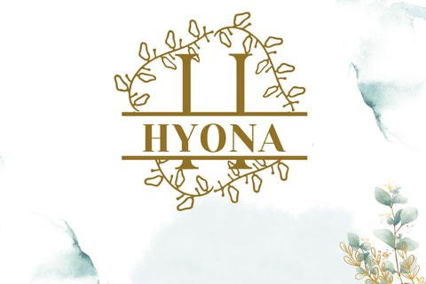 MeadowLine Split Monogram Font Dm Letter Studio 