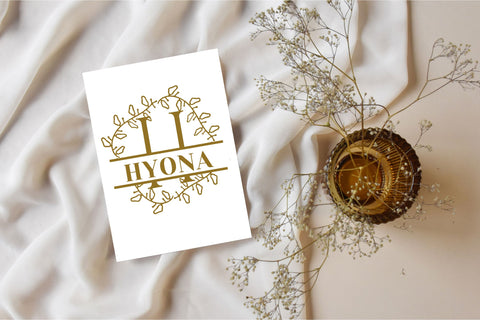 MeadowLine Split Monogram Font Dm Letter Studio 