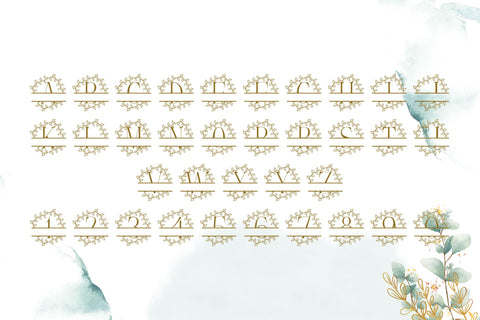 MeadowLine Split Monogram Font Dm Letter Studio 