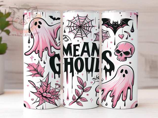 Mean Ghouls 20oz Tumbler Png, Straight & Tapered Tumbler Png, Spooky Season Tumbler Png, Digital Download PNG Sublimation Lara' s Designs 