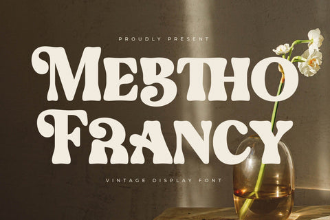 Mebtho Francy - Vintage Display Font Font Letterena Studios 