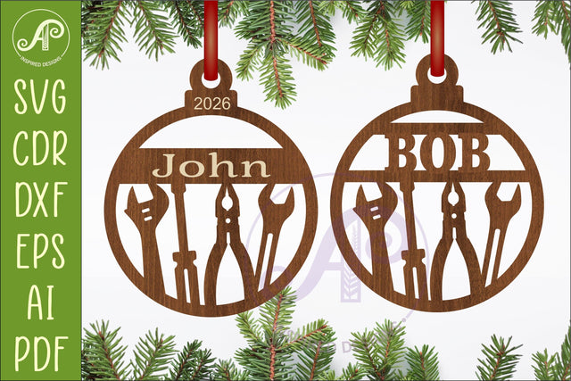 Mechanic Christmas Ornament SVG, Custom Tool Ornament, SVG APInspireddesigns 