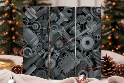 Mechanic Gears 20oz Tumbler Wrap Sublimation DesignSVG 