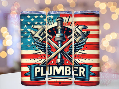 Mechanic Tool Plumber US Flag 20oz Tumbler Wrap Sublimation Design, Straight Tapered Tumbler Wrap, American Flag Tumbler Png, Instant Digital Download Sublimation SvggirlplusArt 