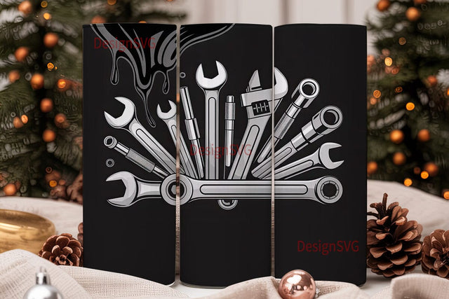 Mechanic Tools 20oz Tumbler Wrap Sublimation DesignSVG 