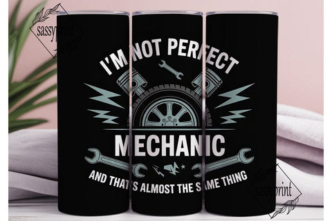 Mechanic Tumbler Wrap PNG Sublimation sassyprint 