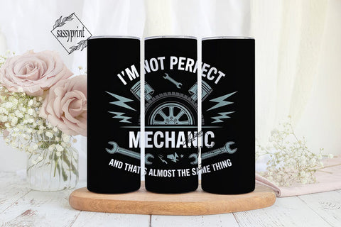 Mechanic Tumbler Wrap PNG Sublimation sassyprint 