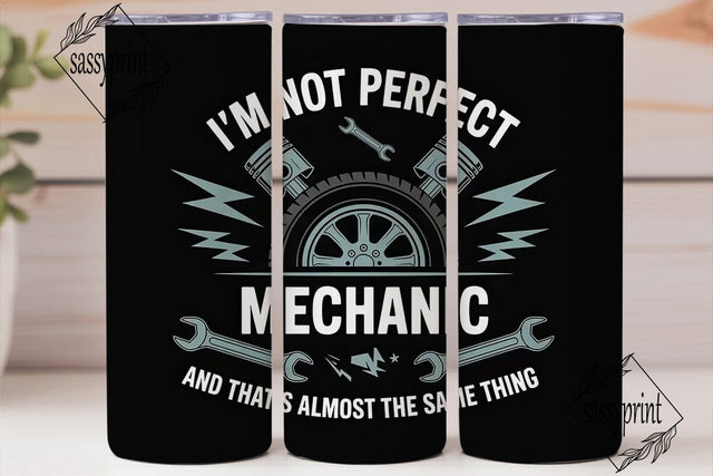 Mechanic Tumbler Wrap PNG Sublimation sassyprint 