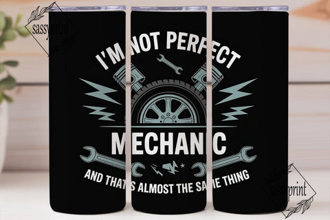 Mechanic Tumbler Wrap PNG Sublimation sassyprint 