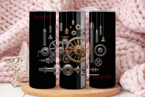 Mechanical Parts 20oz Tumbler Wrap Sublimation DesignSVG 
