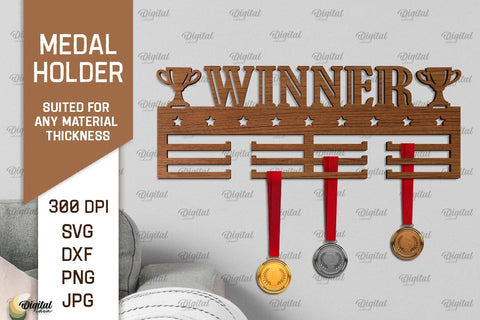 Medal Display Laser Cut Bundle. Medal Holders SVG SVG Evgenyia Guschina 