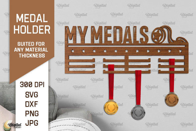 Medal Display Laser Cut. Medal Holder SVG SVG Evgenyia Guschina 