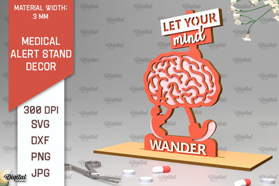 Medical Alert Stand Laser Cut. Medical Decor SVG SVG Evgenyia Guschina 