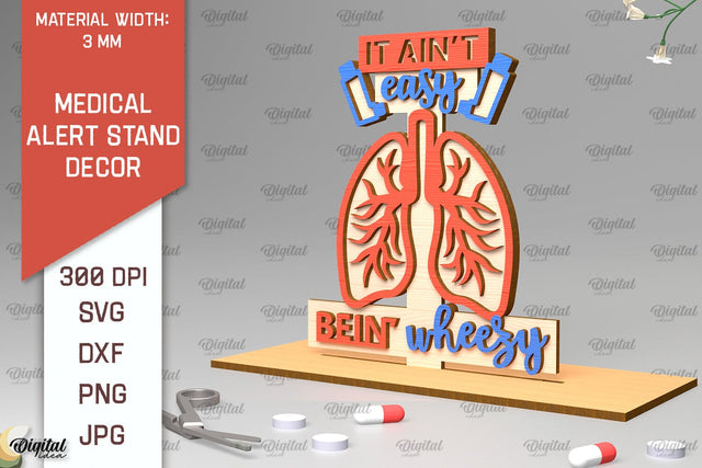 Medical Alert Stand Laser Cut. Medical Decor SVG SVG Evgenyia Guschina 