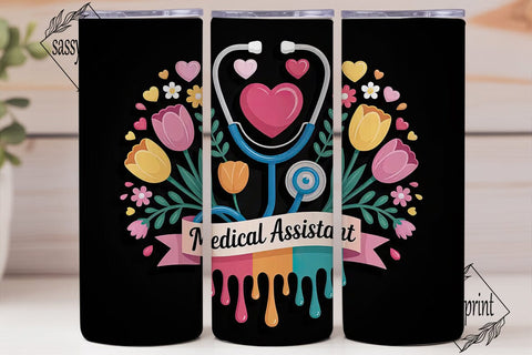 Medical Assistant 20oz Tumbler Wrap Sublimation sassyprint 