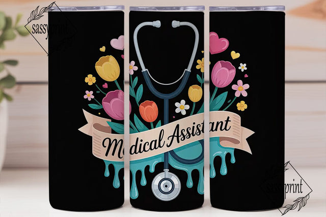 Medical Assistant 20oz Tumbler Wrap Sublimation sassyprint 