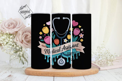 Medical Assistant 20oz Tumbler Wrap Sublimation sassyprint 