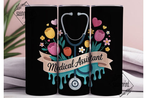 Medical Assistant 20oz Tumbler Wrap Sublimation sassyprint 