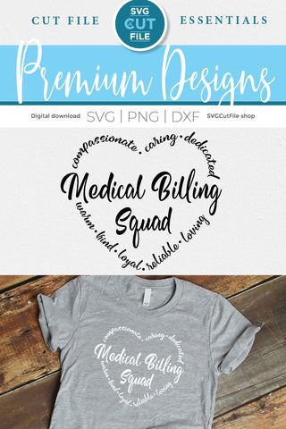 Medical Billing squad svg, billing clerk svg SVG SVG Cut File 