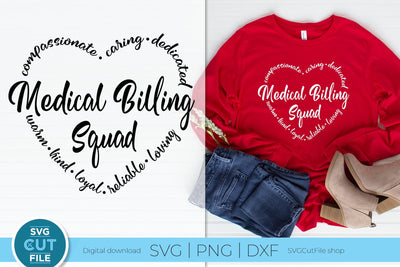 Medical Billing squad svg, billing clerk svg SVG SVG Cut File 
