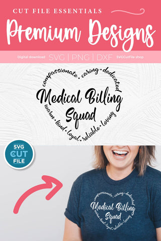 Medical Billing squad svg, billing clerk svg SVG SVG Cut File 