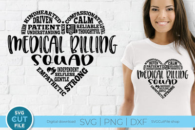 Medical Billing squad svg, billing clerk svg SVG SVG Cut File 