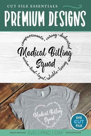 Medical Billing squad svg, billing clerk svg SVG SVG Cut File 