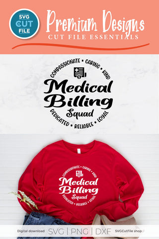 Medical Billing squad svg, round circle billing clerk svg SVG SVG Cut File 