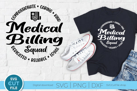Medical Billing squad svg, round circle billing clerk svg SVG SVG Cut File 