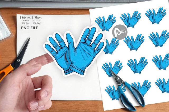 Medical Gloves Sticker Sublimation artnoy 