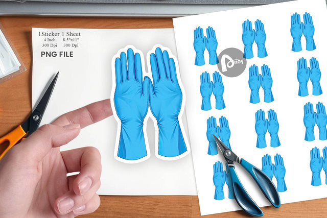 Medical Gloves Sticker Sublimation artnoy 