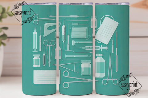 Medical Instruments 20oz Tumbler Wrap Sublimation sassyprint 