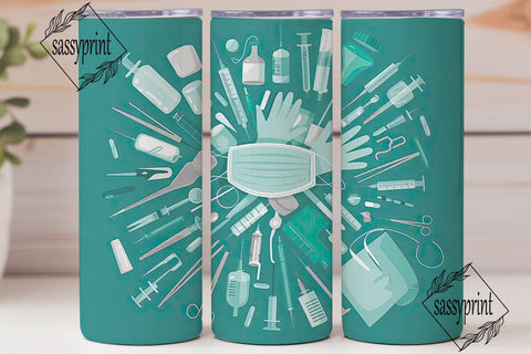 Medical Instruments 20oz Tumbler Wrap Sublimation sassyprint 