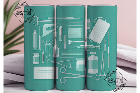 Medical Instruments 20oz Tumbler Wrap Sublimation sassyprint 