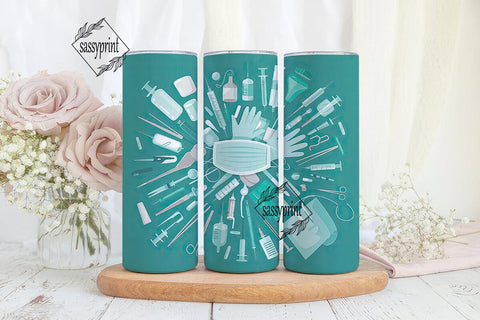 Medical Instruments 20oz Tumbler Wrap Sublimation sassyprint 
